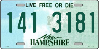 NH license plate 1413181