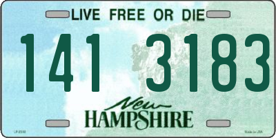NH license plate 1413183