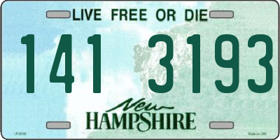 NH license plate 1413193