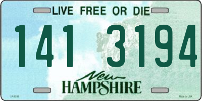 NH license plate 1413194
