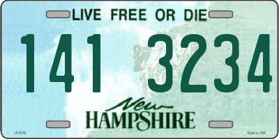 NH license plate 1413234