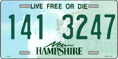 NH license plate 1413247