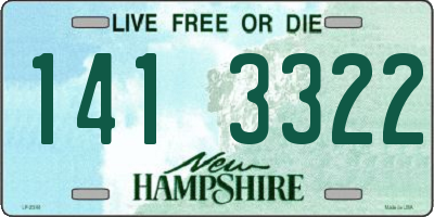 NH license plate 1413322