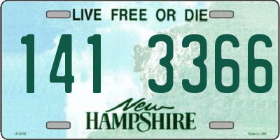 NH license plate 1413366