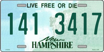 NH license plate 1413417