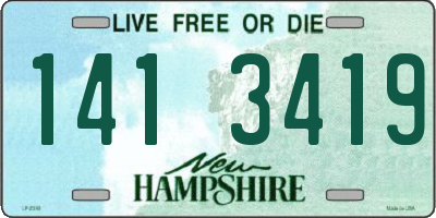 NH license plate 1413419