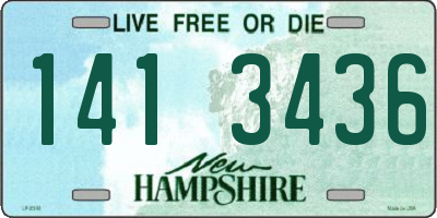 NH license plate 1413436