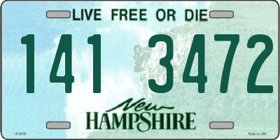 NH license plate 1413472