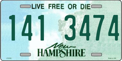 NH license plate 1413474