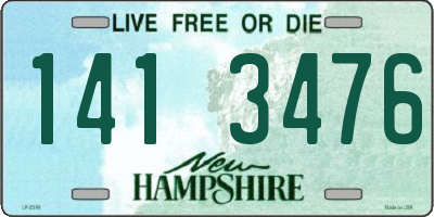 NH license plate 1413476