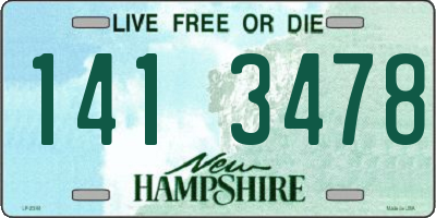 NH license plate 1413478