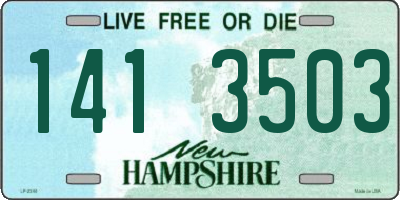 NH license plate 1413503