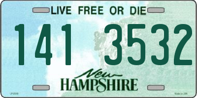 NH license plate 1413532