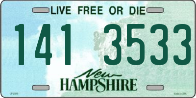 NH license plate 1413533