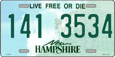 NH license plate 1413534