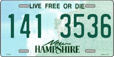 NH license plate 1413536