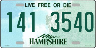 NH license plate 1413540