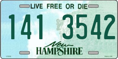 NH license plate 1413542