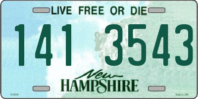 NH license plate 1413543