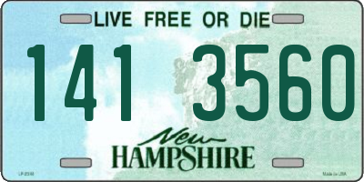 NH license plate 1413560