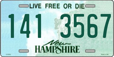 NH license plate 1413567