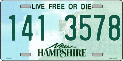 NH license plate 1413578