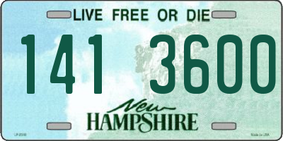 NH license plate 1413600