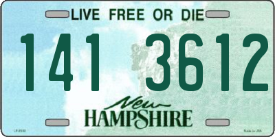 NH license plate 1413612