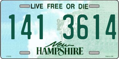 NH license plate 1413614