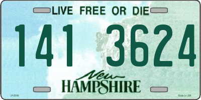 NH license plate 1413624