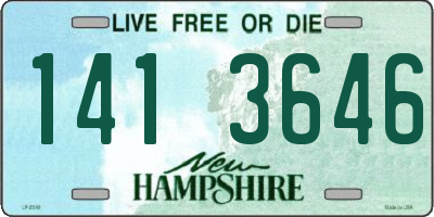 NH license plate 1413646