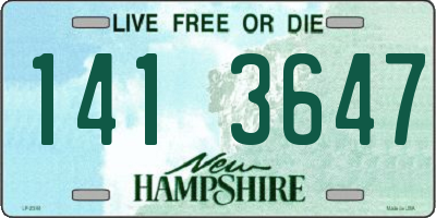 NH license plate 1413647