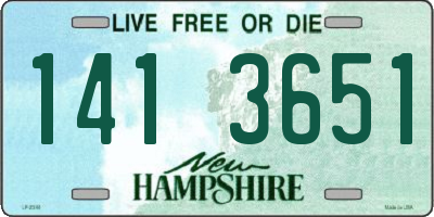 NH license plate 1413651