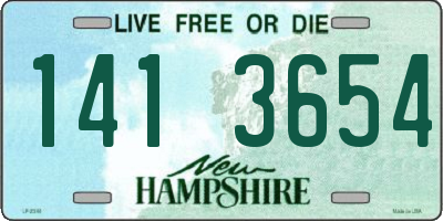 NH license plate 1413654