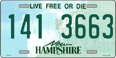 NH license plate 1413663