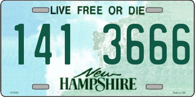NH license plate 1413666