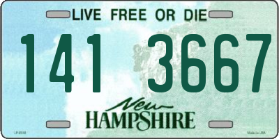 NH license plate 1413667