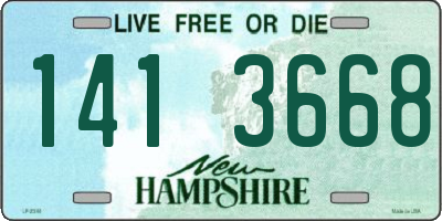 NH license plate 1413668