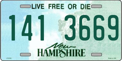 NH license plate 1413669