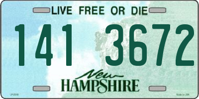 NH license plate 1413672