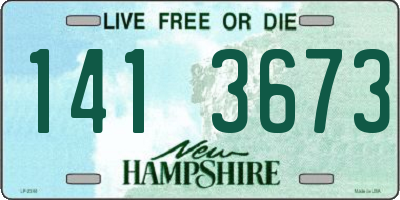 NH license plate 1413673