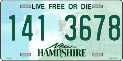 NH license plate 1413678