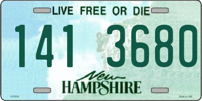 NH license plate 1413680