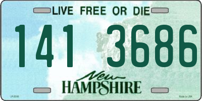 NH license plate 1413686