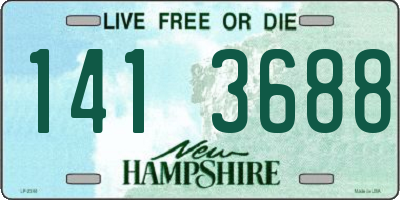 NH license plate 1413688