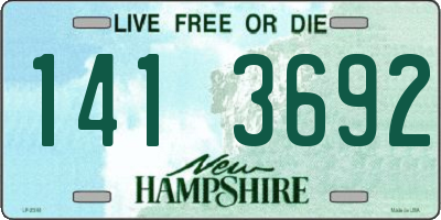 NH license plate 1413692
