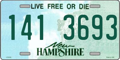NH license plate 1413693