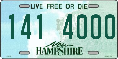 NH license plate 1414000