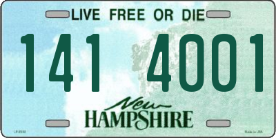 NH license plate 1414001