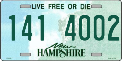 NH license plate 1414002